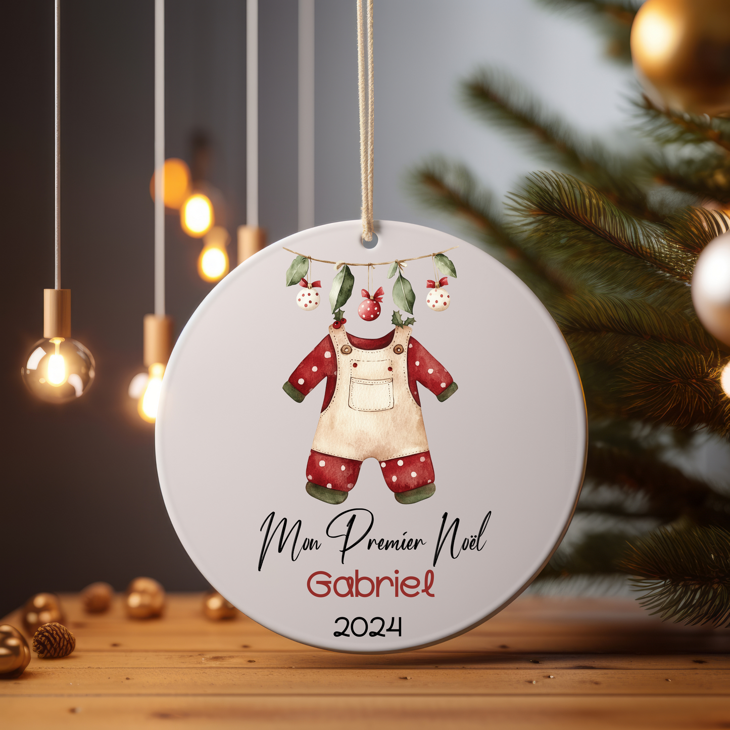 Décoration Personnalisable de Noël pour Bébé - Gabriel