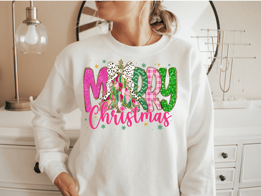 Sweatshirt de Noël Joyeux Noël Girly