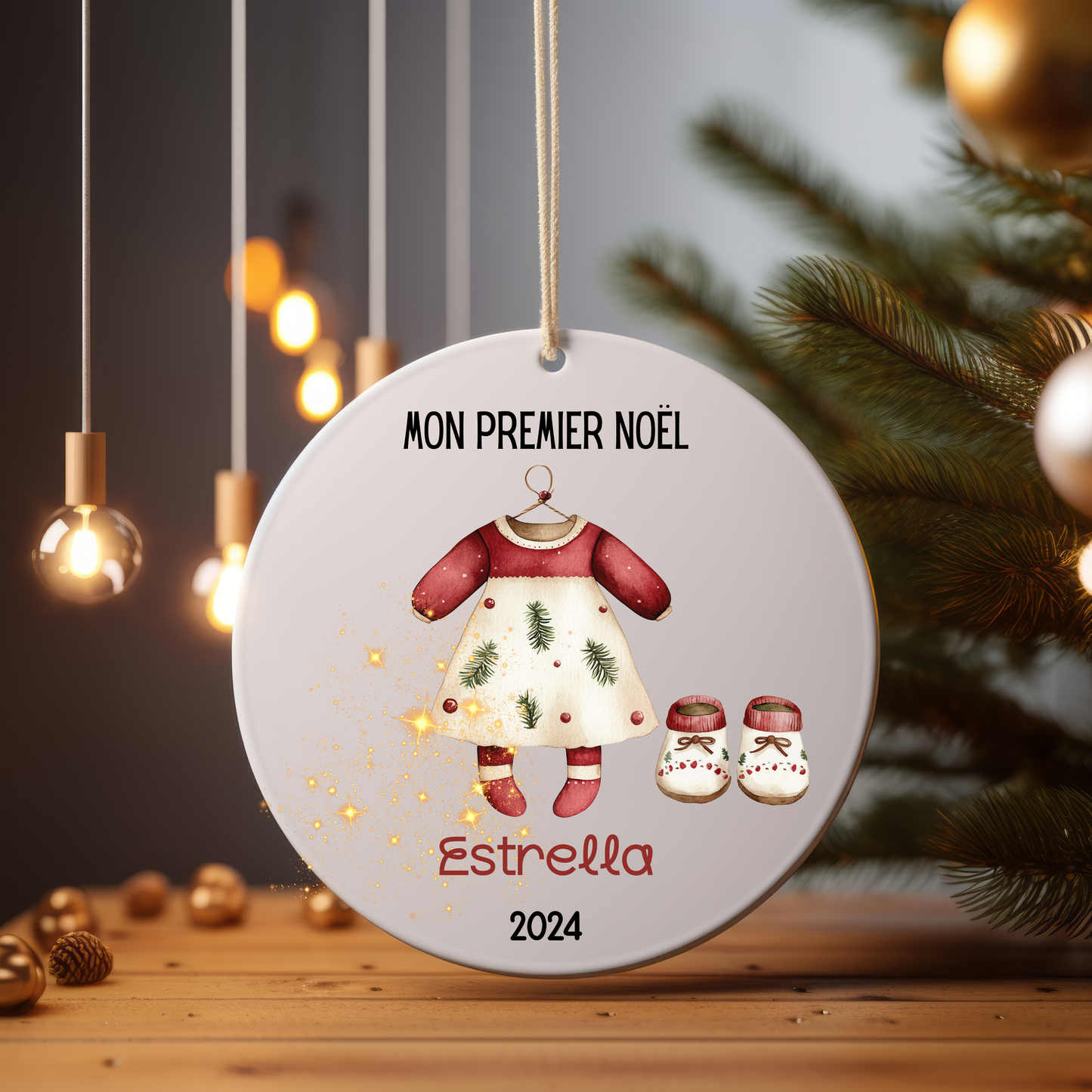 Décoration Personnalisable de Noël pour Bébé - Estrella