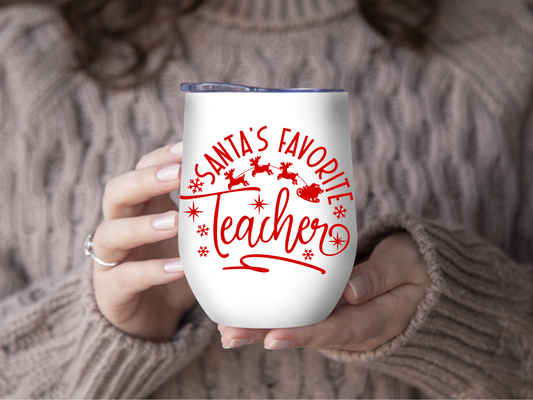 Tasse Isotherme de Noël Personnalisable pour Professeur